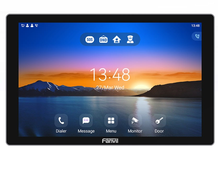 Fanvil i507W Indoor SIP Station, 6 SIP Lines, PoE, 10.1' Colour Touch Screen, Android 9.0, Dual-Band Wi-Fi, ONVIF, Alarm Inputs, Remote Unlock, 2Yr Wa Fanvil i507W Indoor SIP Station, 6 SIP Lines, PoE, 10.1' Colour Touch Screen, Android 9.0, Dual-Band Wi-Fi, ONVIF, Alarm Inputs, Remote Unlock, 2Yr Wa